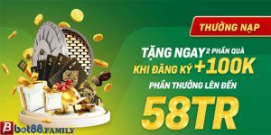 ưu đãi tặng 100% tiền nạp đầu tiên